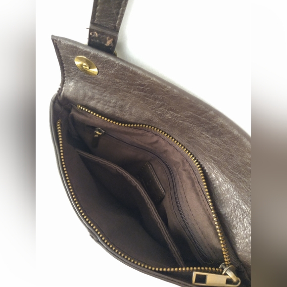 Joy Susan Kiara Brown Vegan Leather Convertible Crossbody/Wristlet Bag - Picture 4 of 6